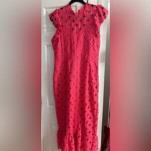 Just Me Pink Embellished Pencil Skirt